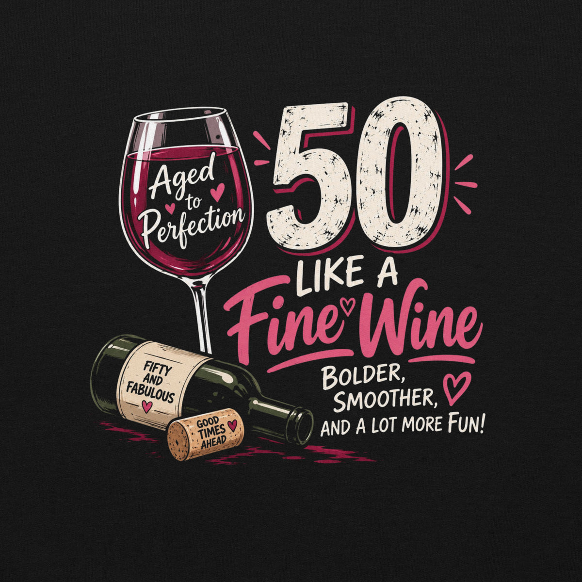 50 Aged Like A Fine Wine Sweater