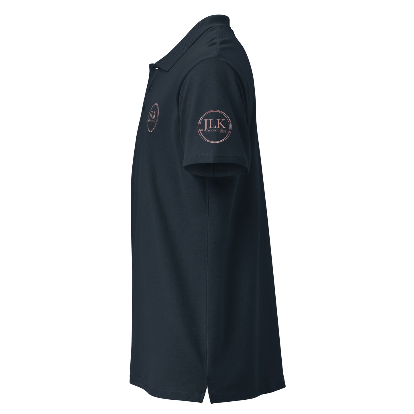 Side of Braned JLK Accounting Polo Shirt