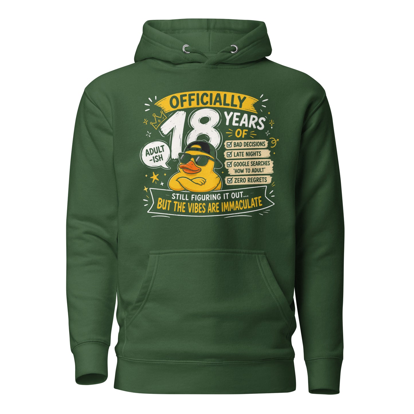 Officially 18 Years Green Hoodie
