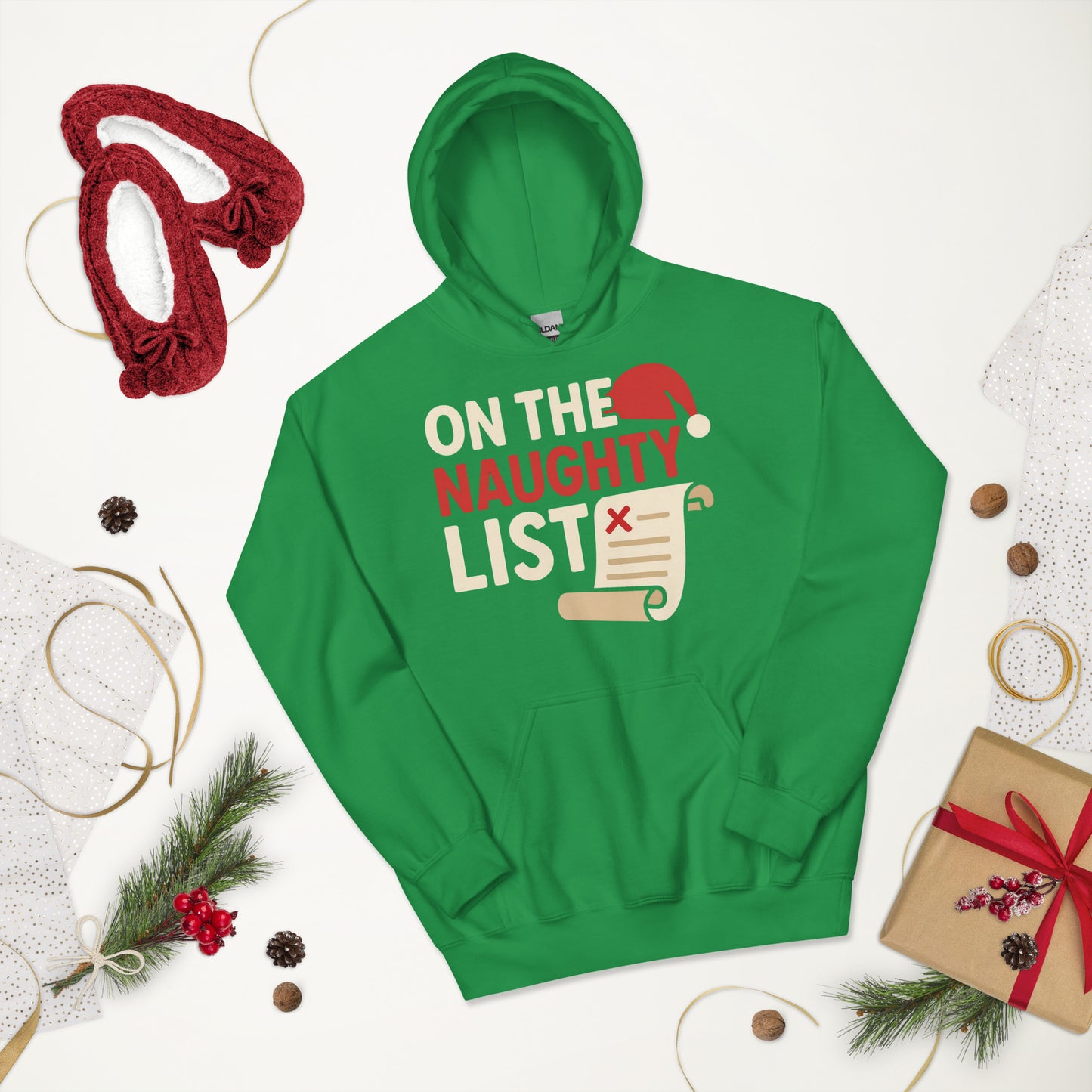 On The Naughty Santa Crimbo List Hoodie