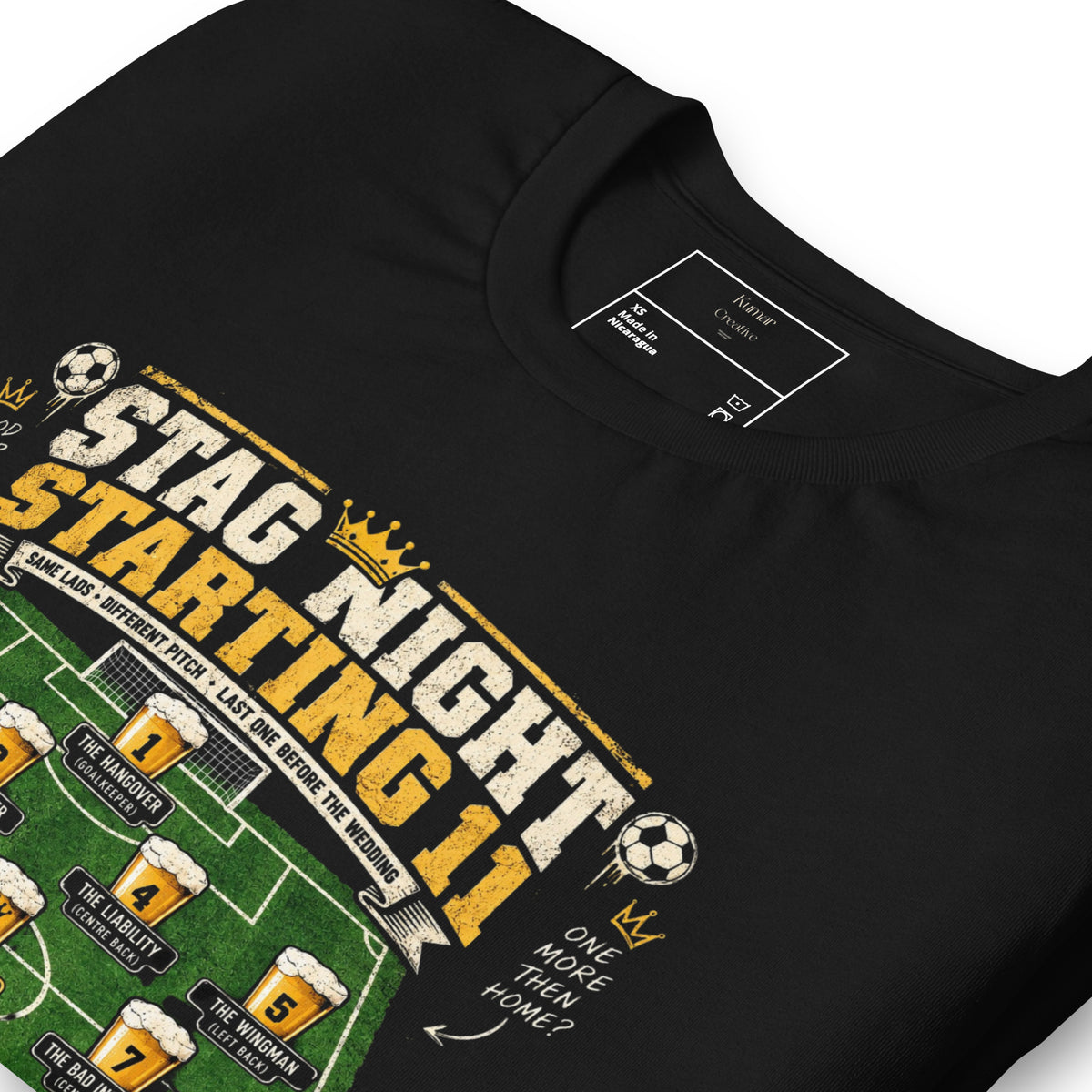 Stag Do Starting 11 Black T-Shirt