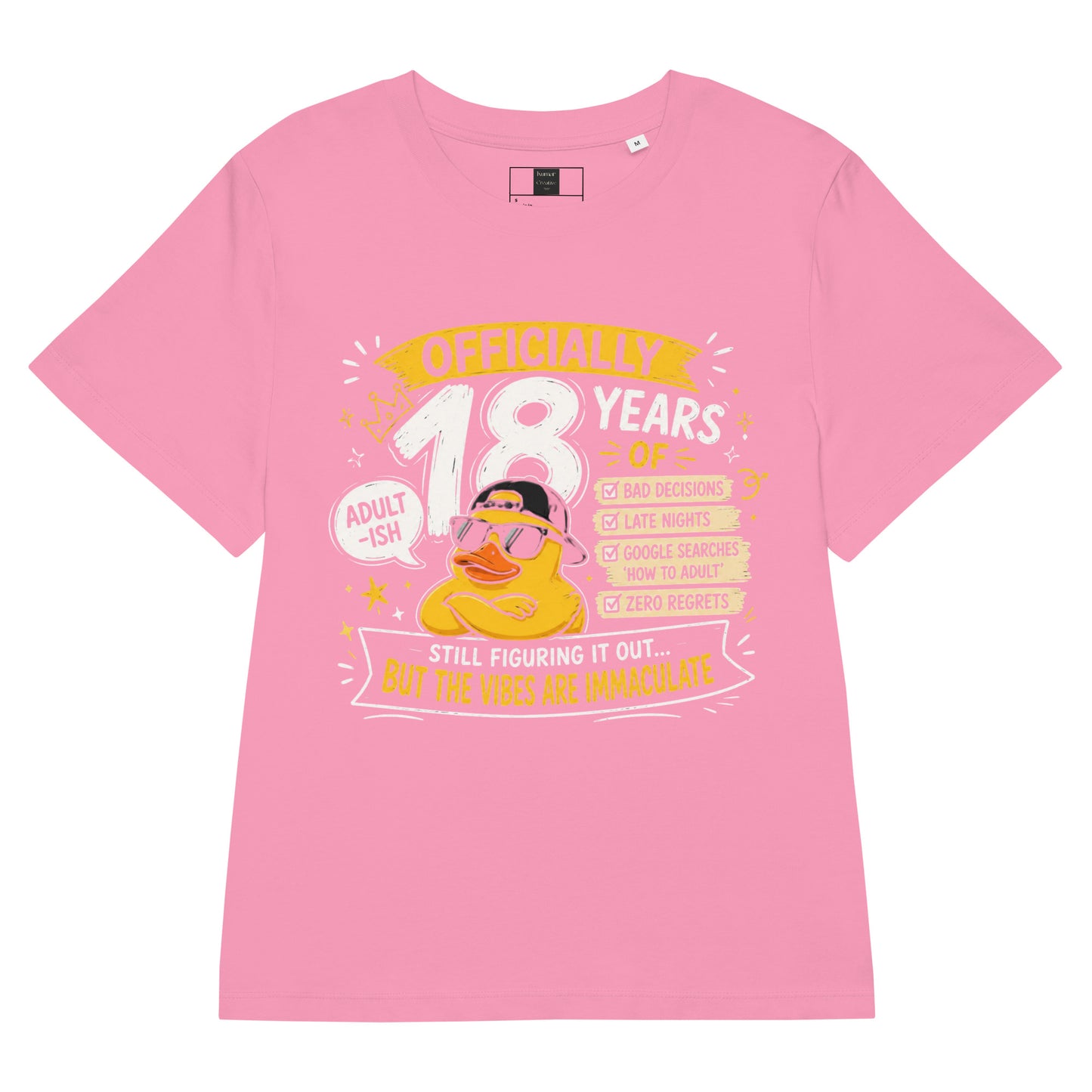Women's Pink Officially 18 Birthday T-Shirt