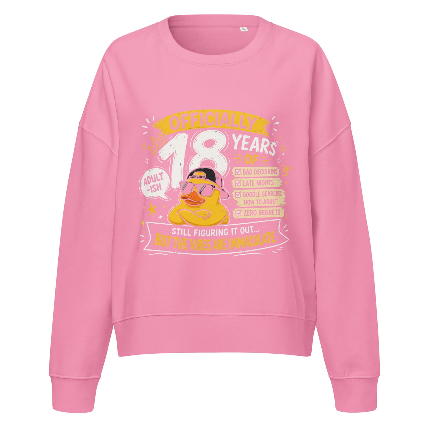 Women's Officially 18 Years of Age Pink Sweatshirt