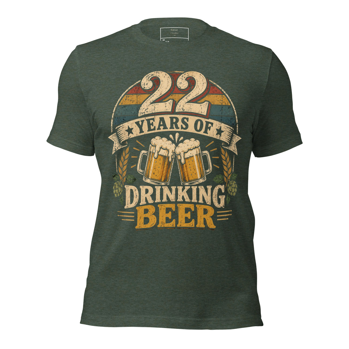 22 Years Of Drinking Beer Green T-Shirt