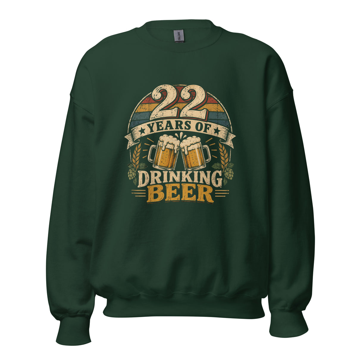 22 Years Of Drinking Beer Green Hoodie