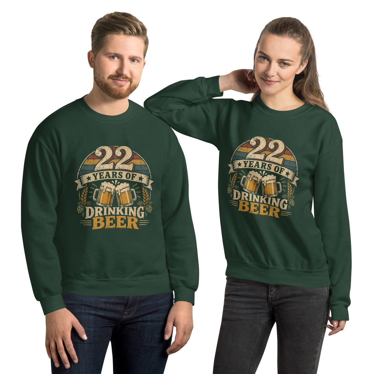 22 Years Of Drinking Beer Unisex Jumper
