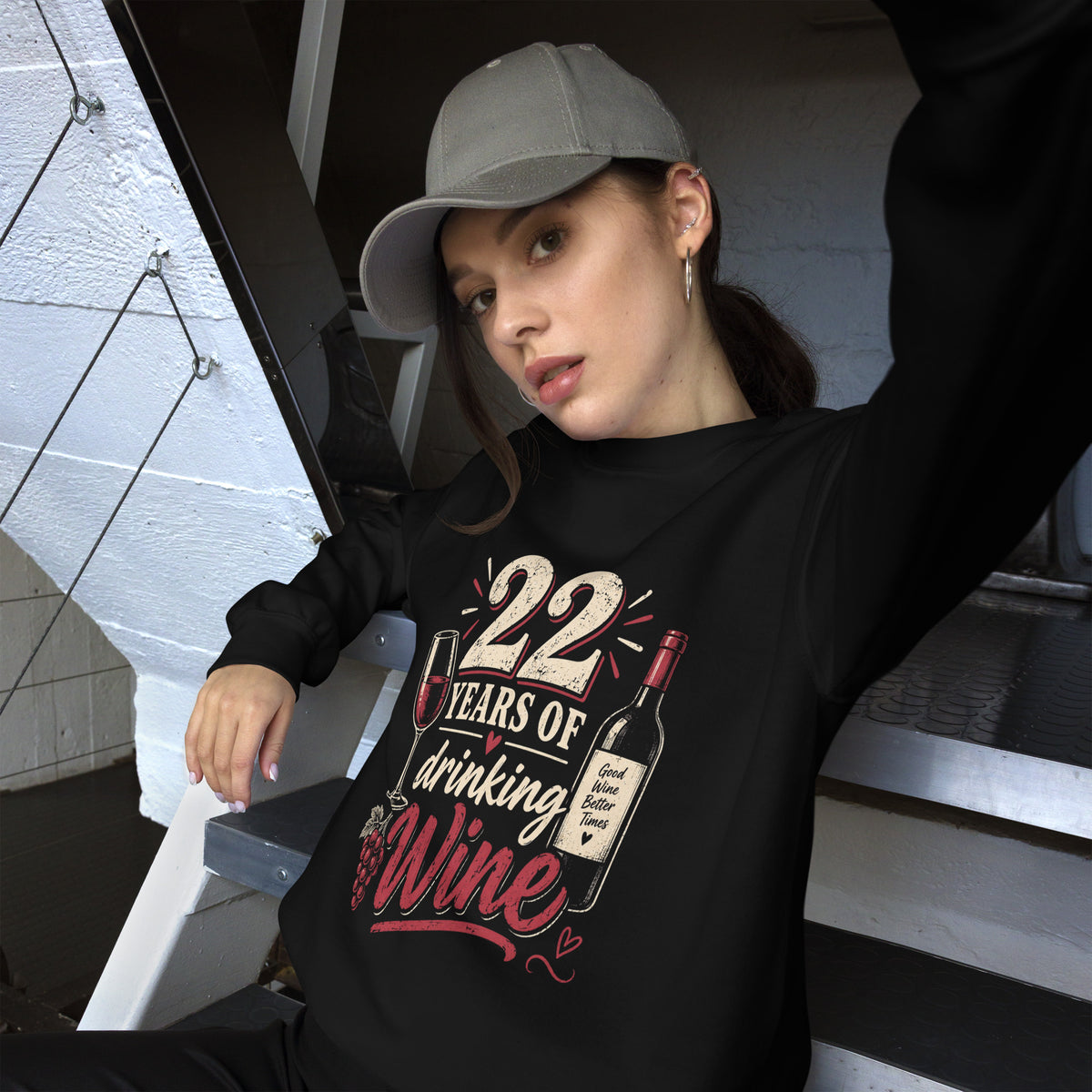 22 Years Of Drinking Wine Women's Sweat Top