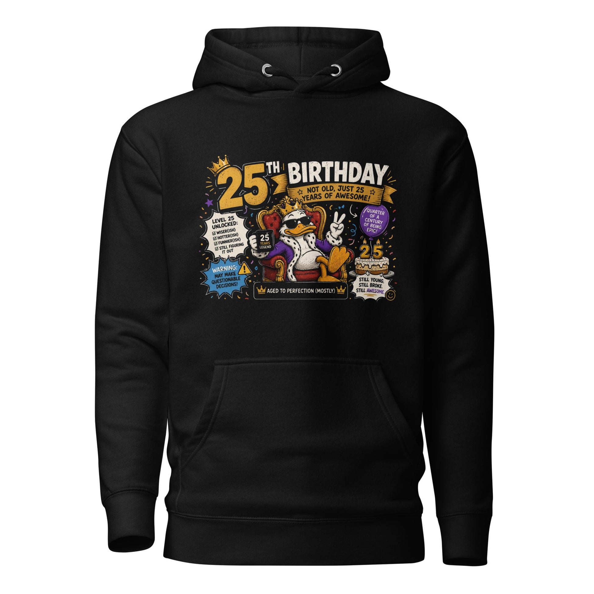 25th Birthday Celebration Black Hoodie