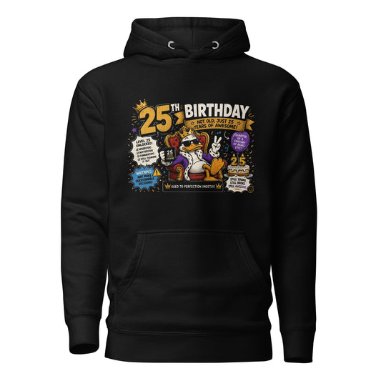 25th Birthday Celebration Black Hoodie