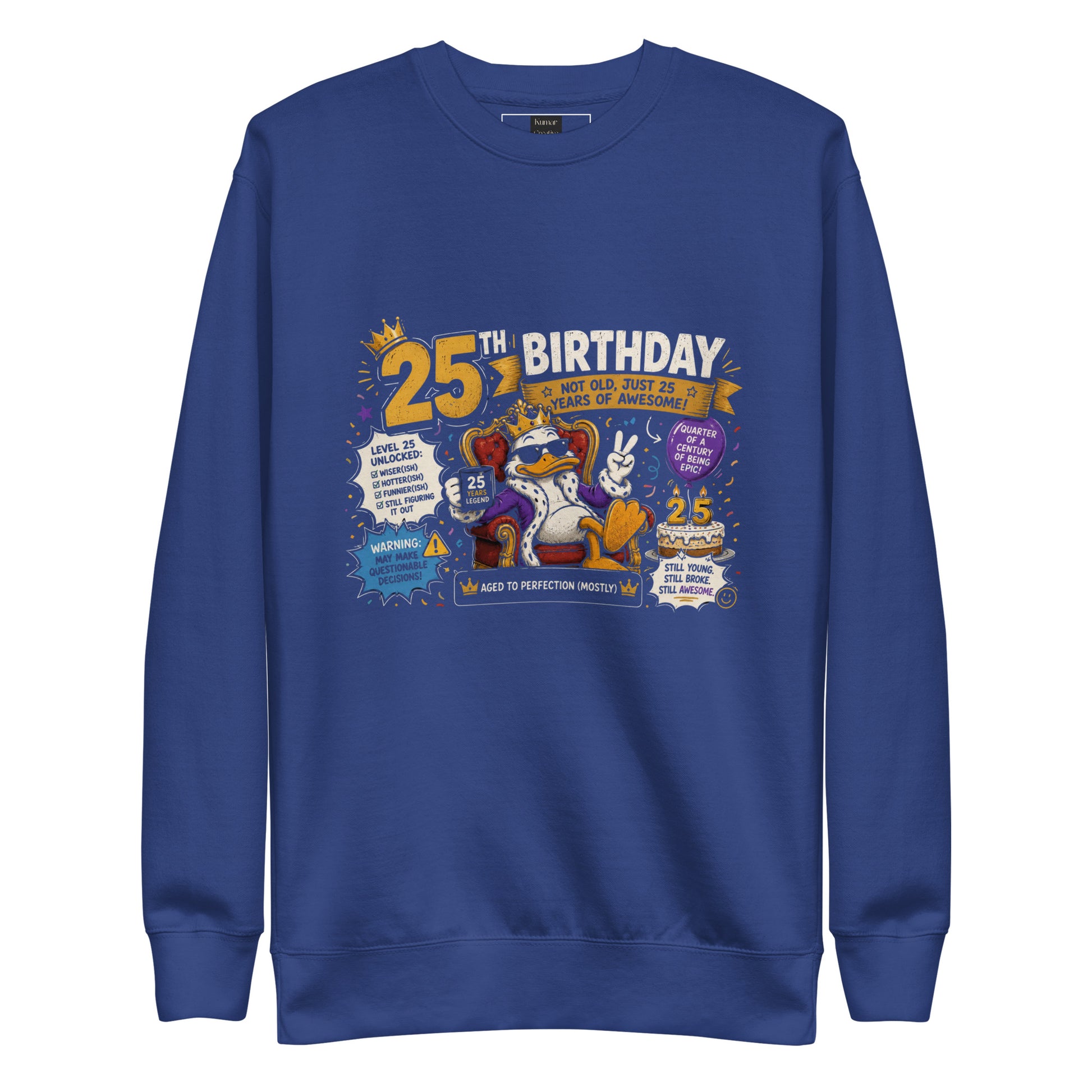 25th Birthday Blue Celebration Sweatshirt