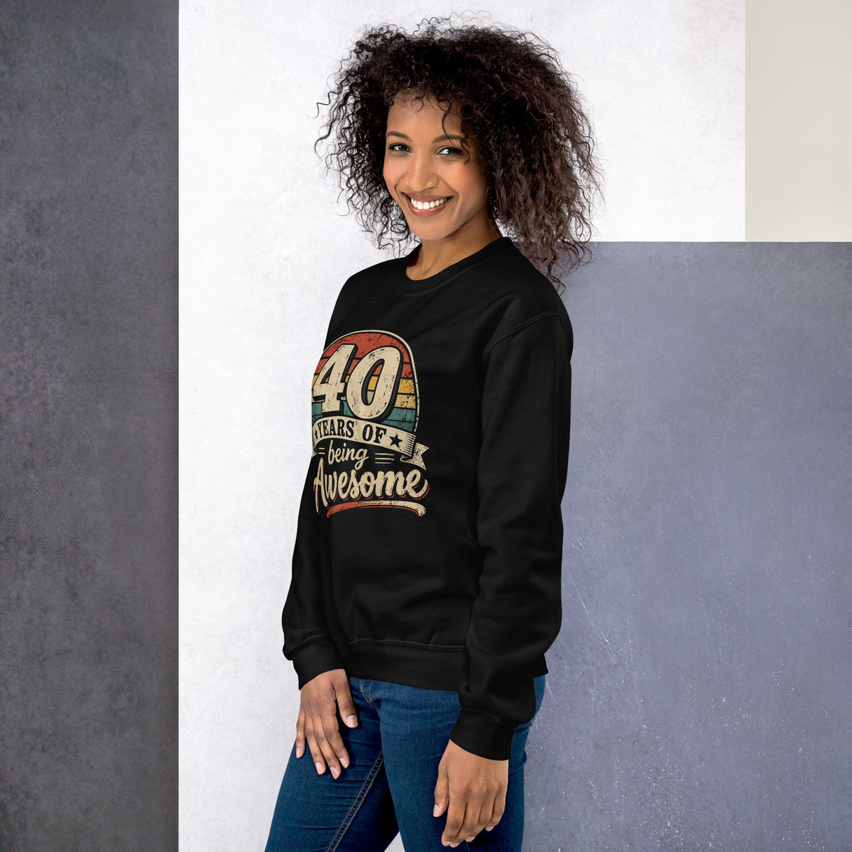 40 Years Of being Awesome Sweat Top