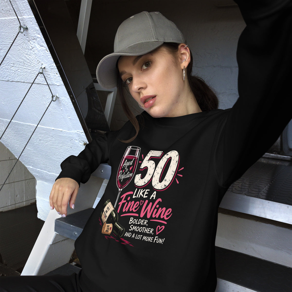 50 Aged Like A Fine Wine Women's Sweatshirt