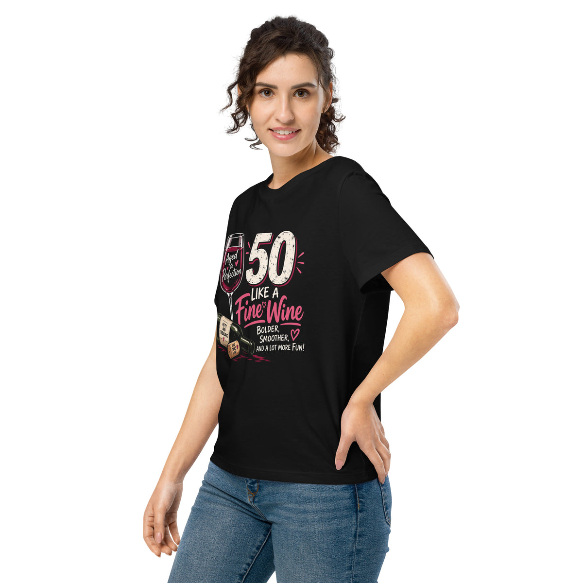 50 Aged Like A Fine Wine Black T-Shirt