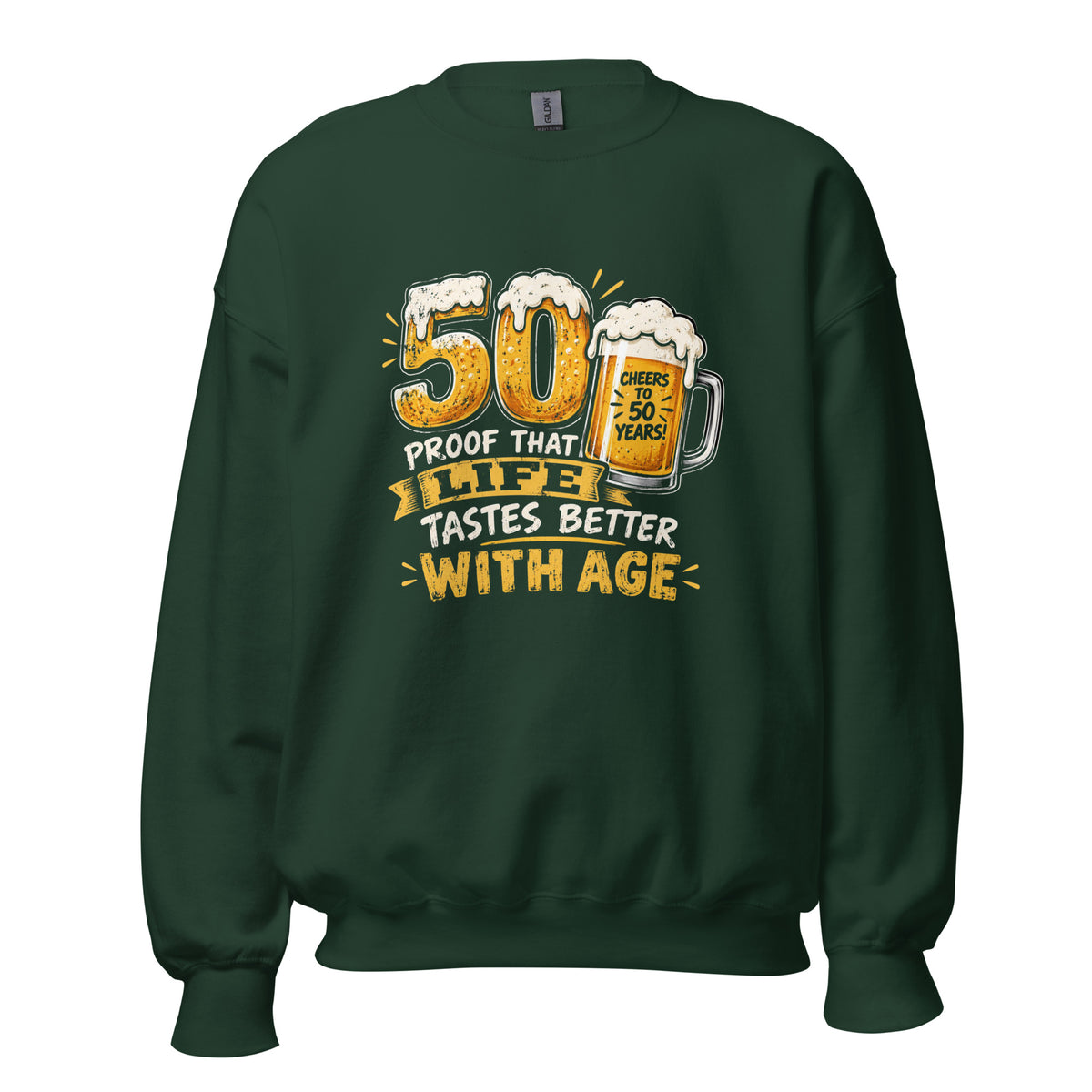 50 Proof That Life tastes Better With Age Green jumper