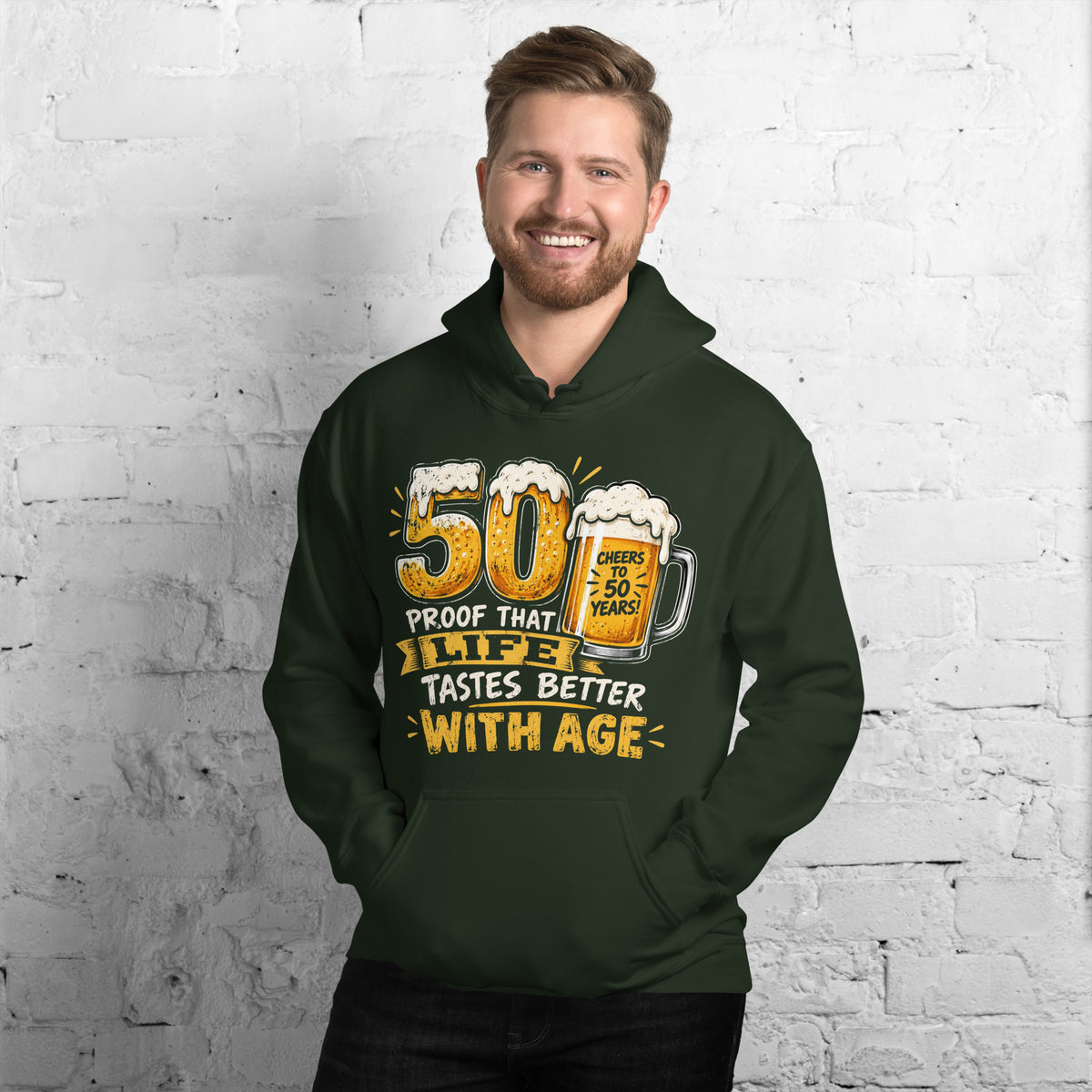 50 Proof That Life Tastes better With Age Party Hoodie