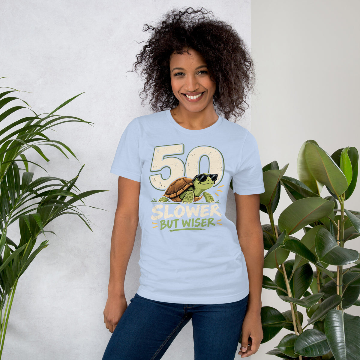 50 Slower But Wiser Birthday T-Shirt