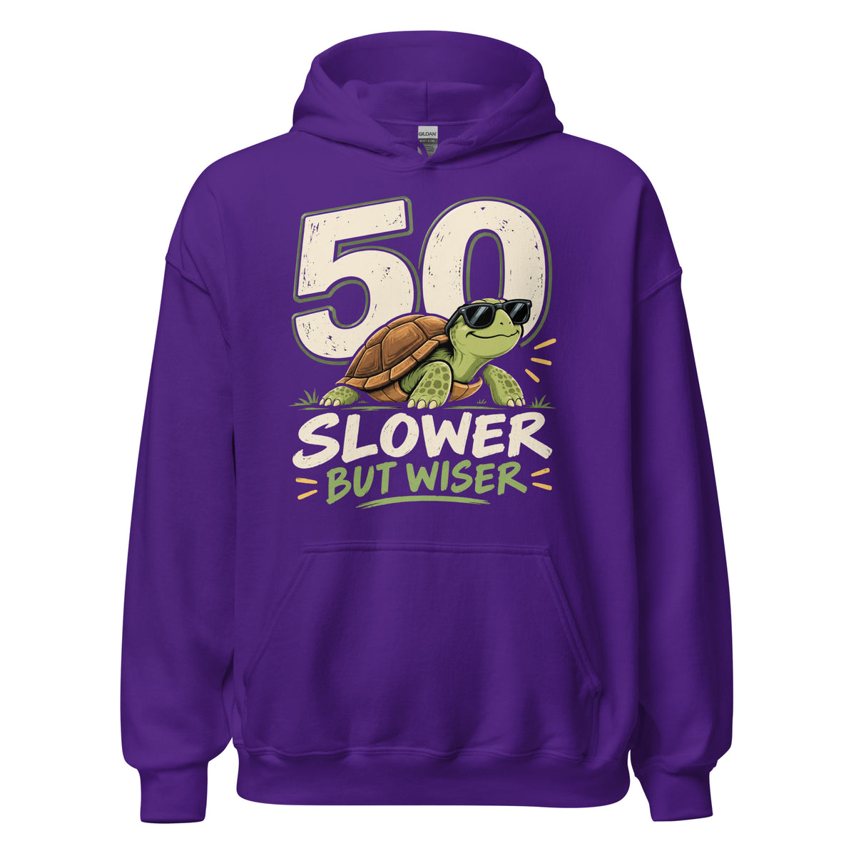 50 Slower But Wiser Purple Hoodie