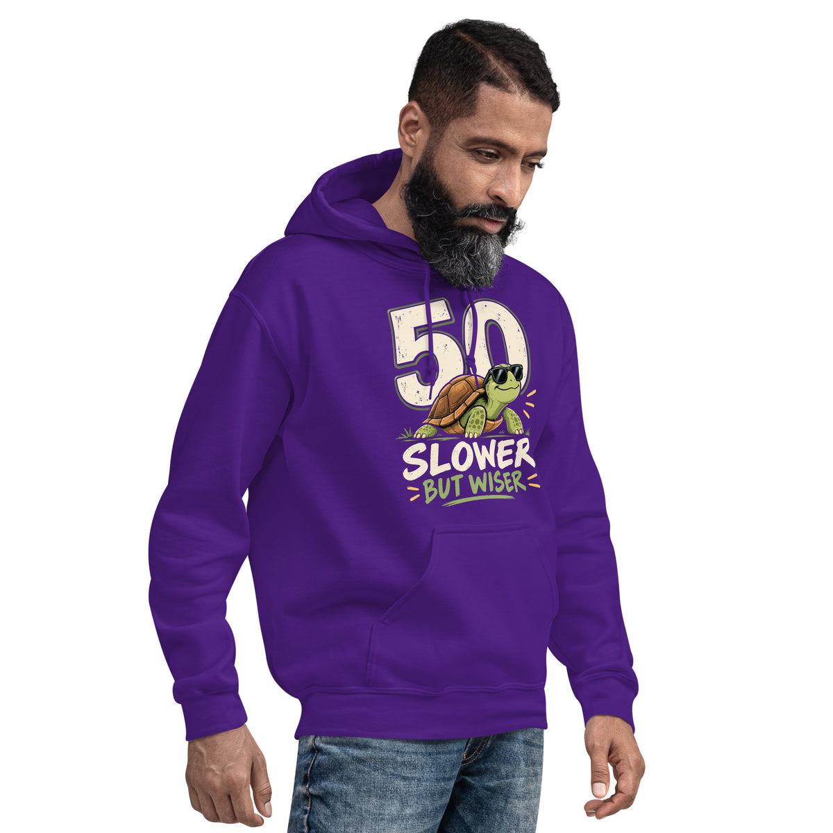 50 Slower But Wiser Purple Hoody