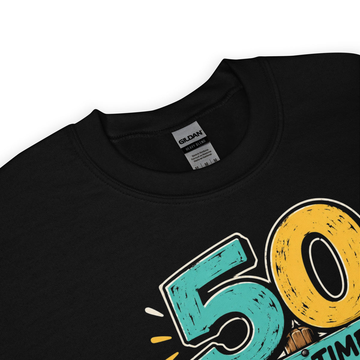 50 And Still Strong Road Sign Black Jumper