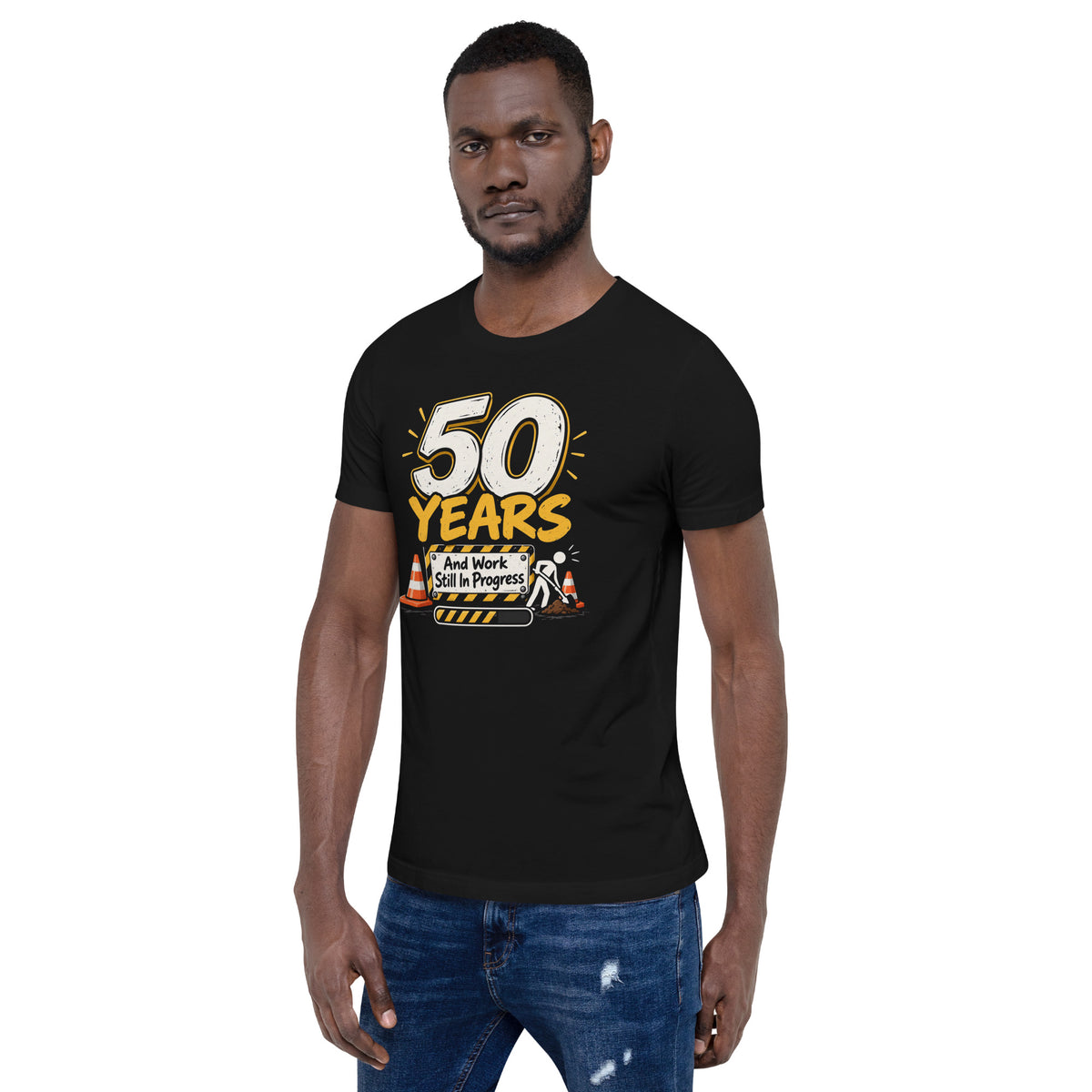 50 Years And Work Still In Progress Black T-Shirt