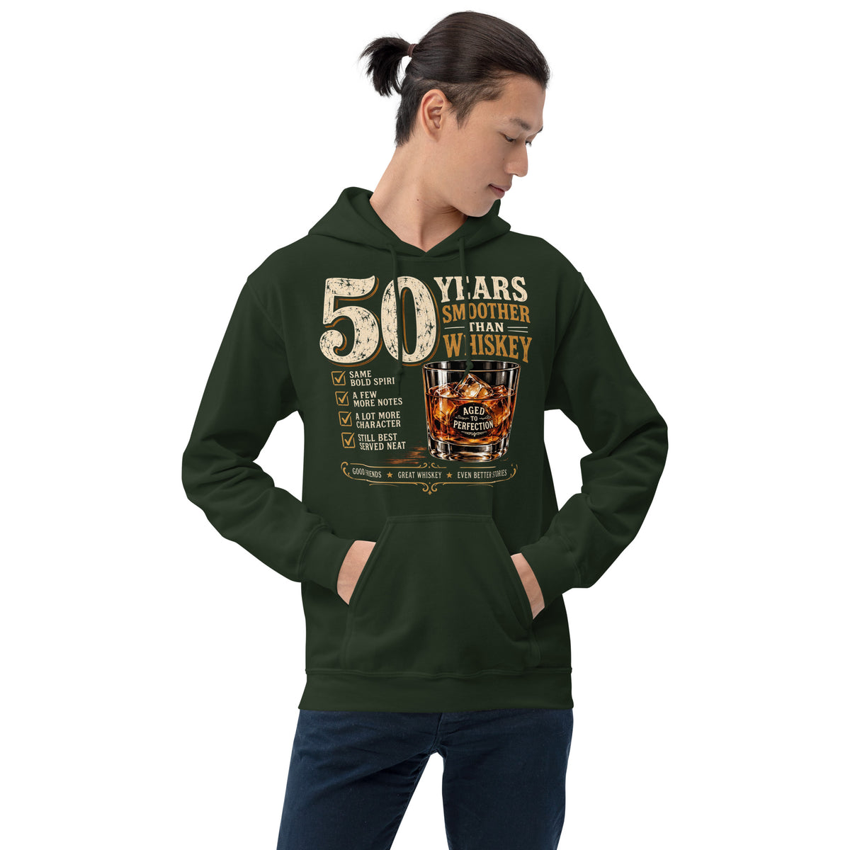 50 Years Smoother Than Whisky Black Hoodie