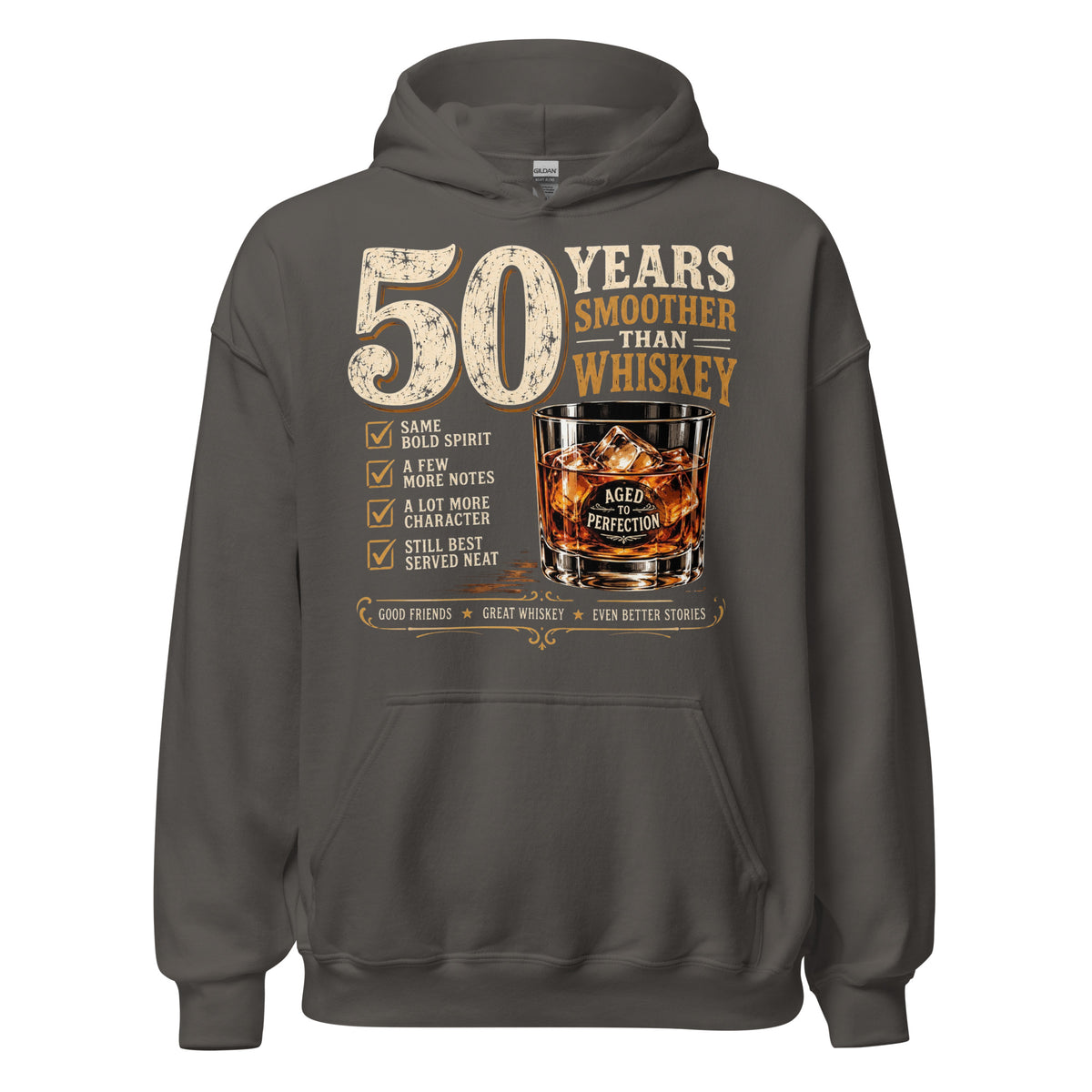 50 Years Smoother Than Whisky Grey Hoodie