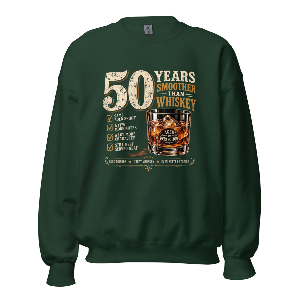 50 Years Smoother Than Whisky Green Jumper