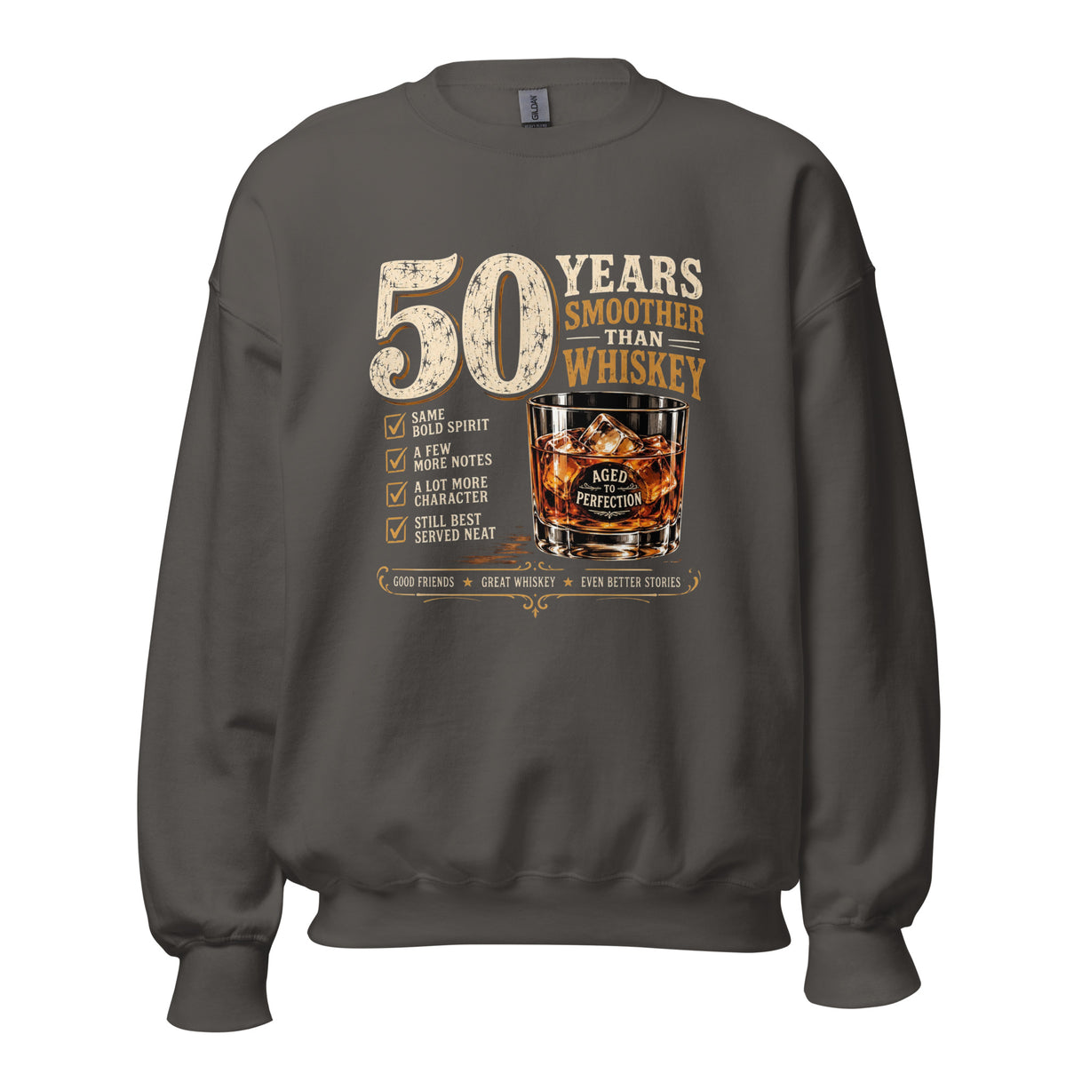 50 Years Smoother Than Whisky Grey Jumper