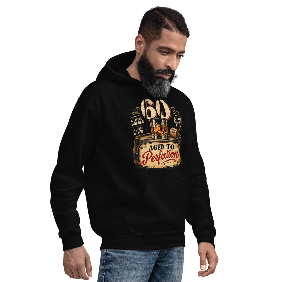 60 and Aged To Perfection Black Hoodie