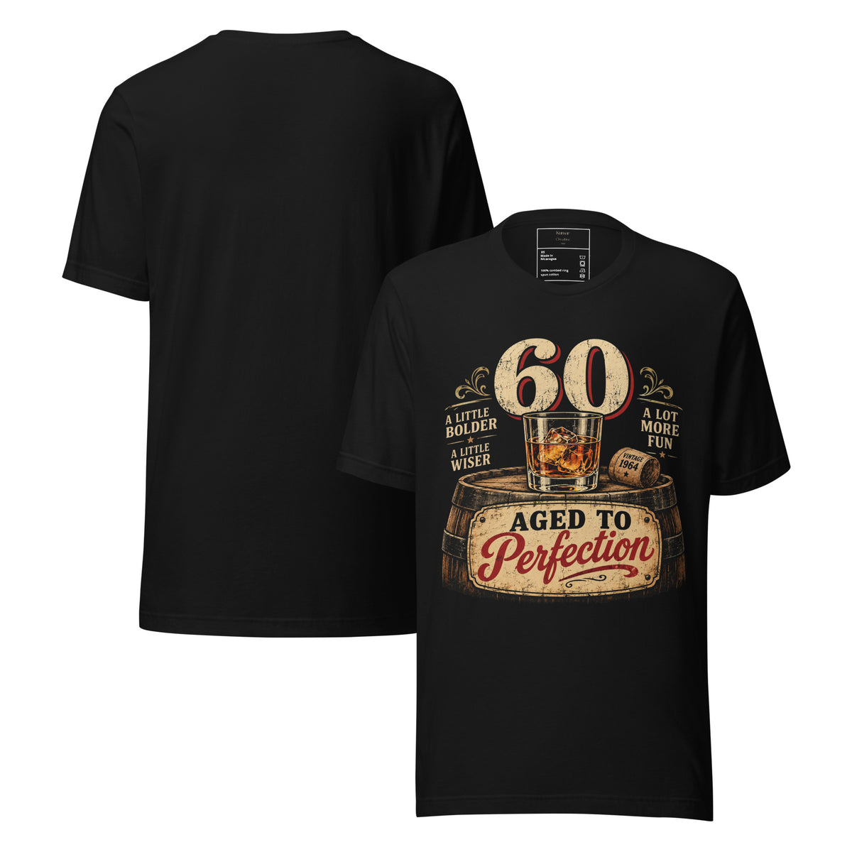 60 Years Aged To Perfection Black T-Shirt