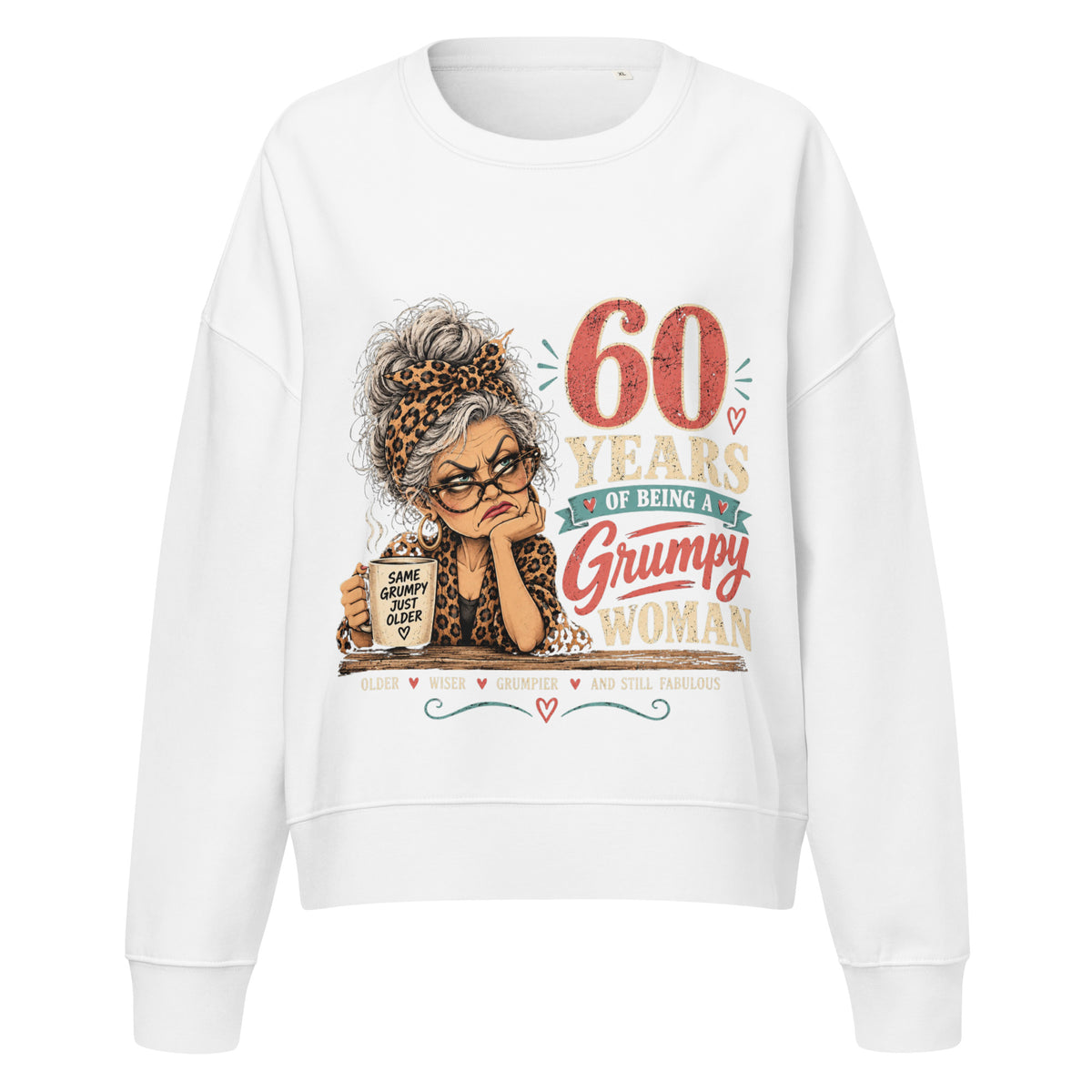 60 Years Of Being A Grumpy Woman White Jumper