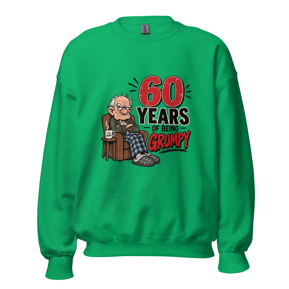60 Years Of being Grumpy Green Jumper