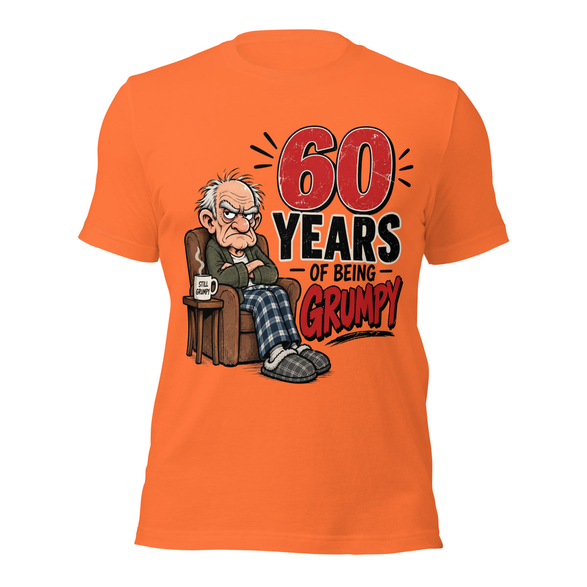60 Years Of Being Grumpy Orange T-Shirt