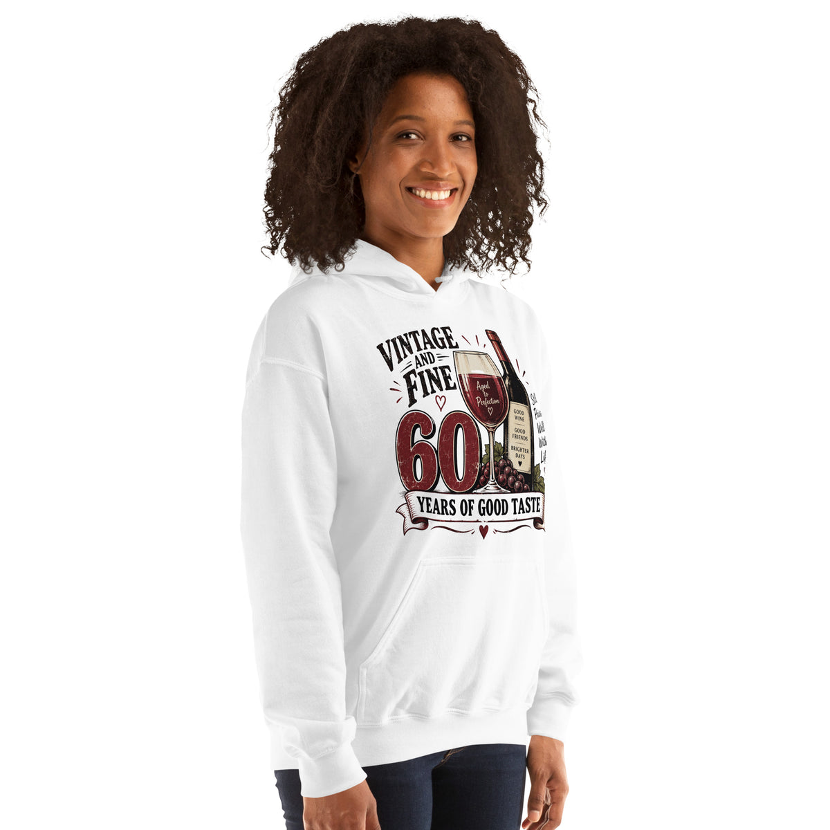 60 Years Of Good Taste White Party Hoodie