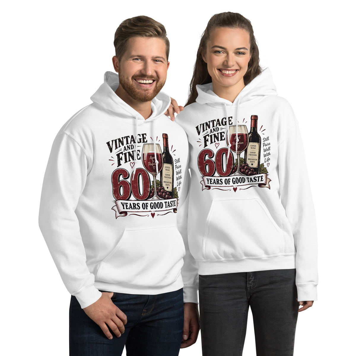 6 Years Of Good Taste Unisex White Hoodie