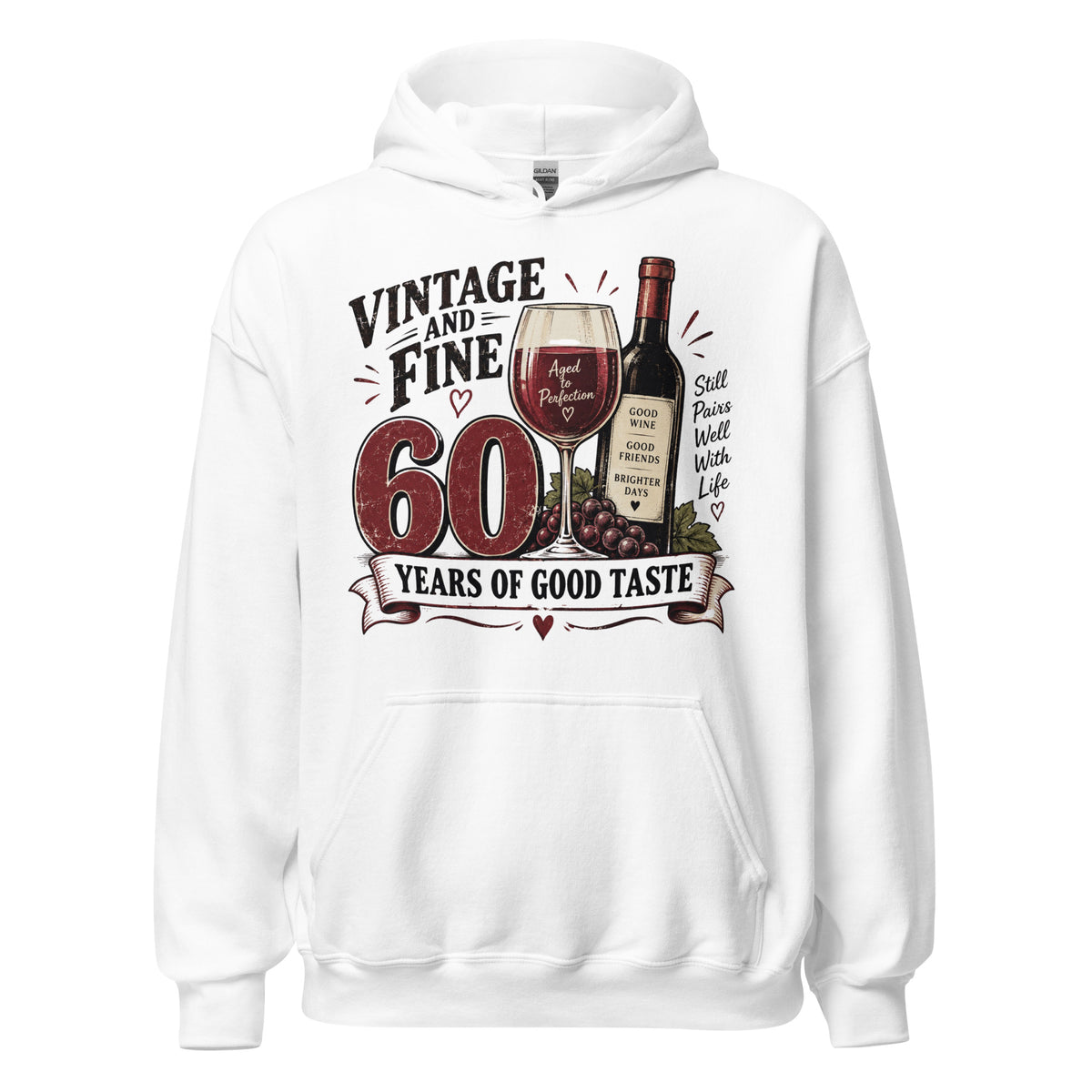 60 Years Of Good Taste White Hoodie