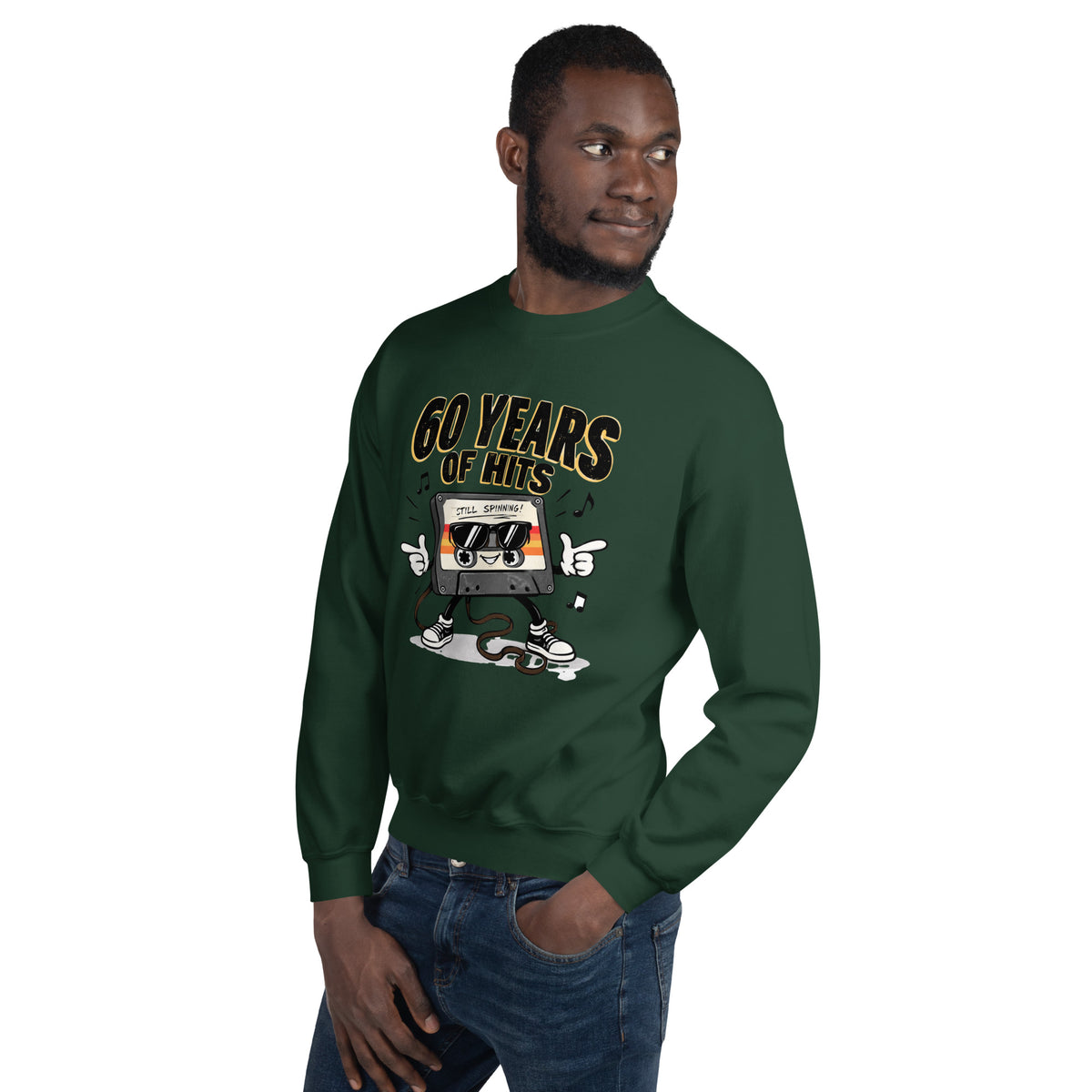 60 Years Of Hits Green Sweat Top