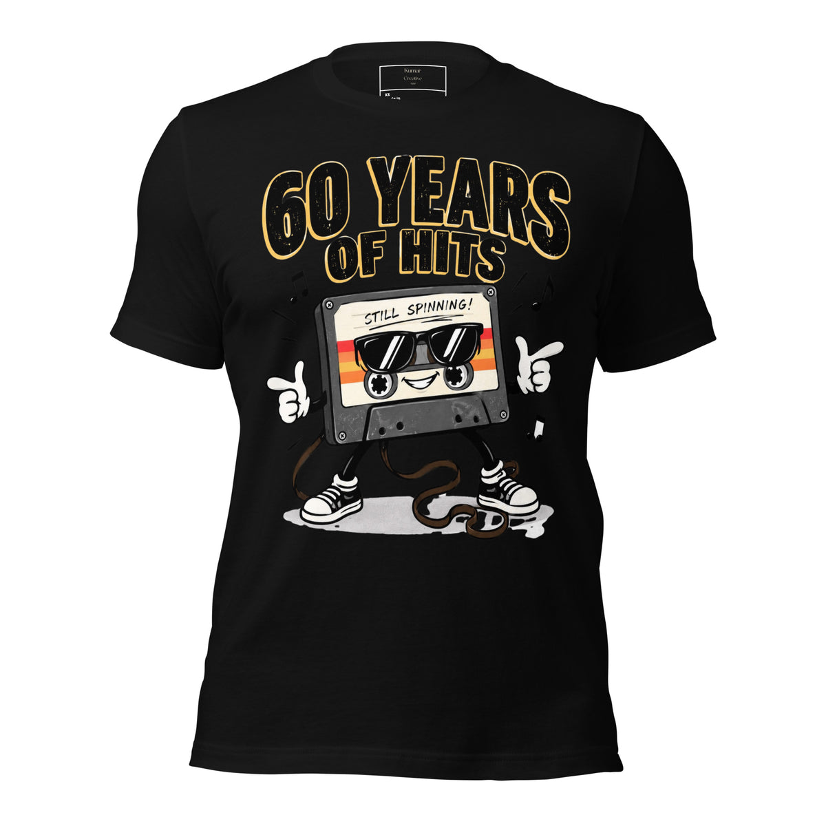 60 Years Of Hits Black T-Shirt