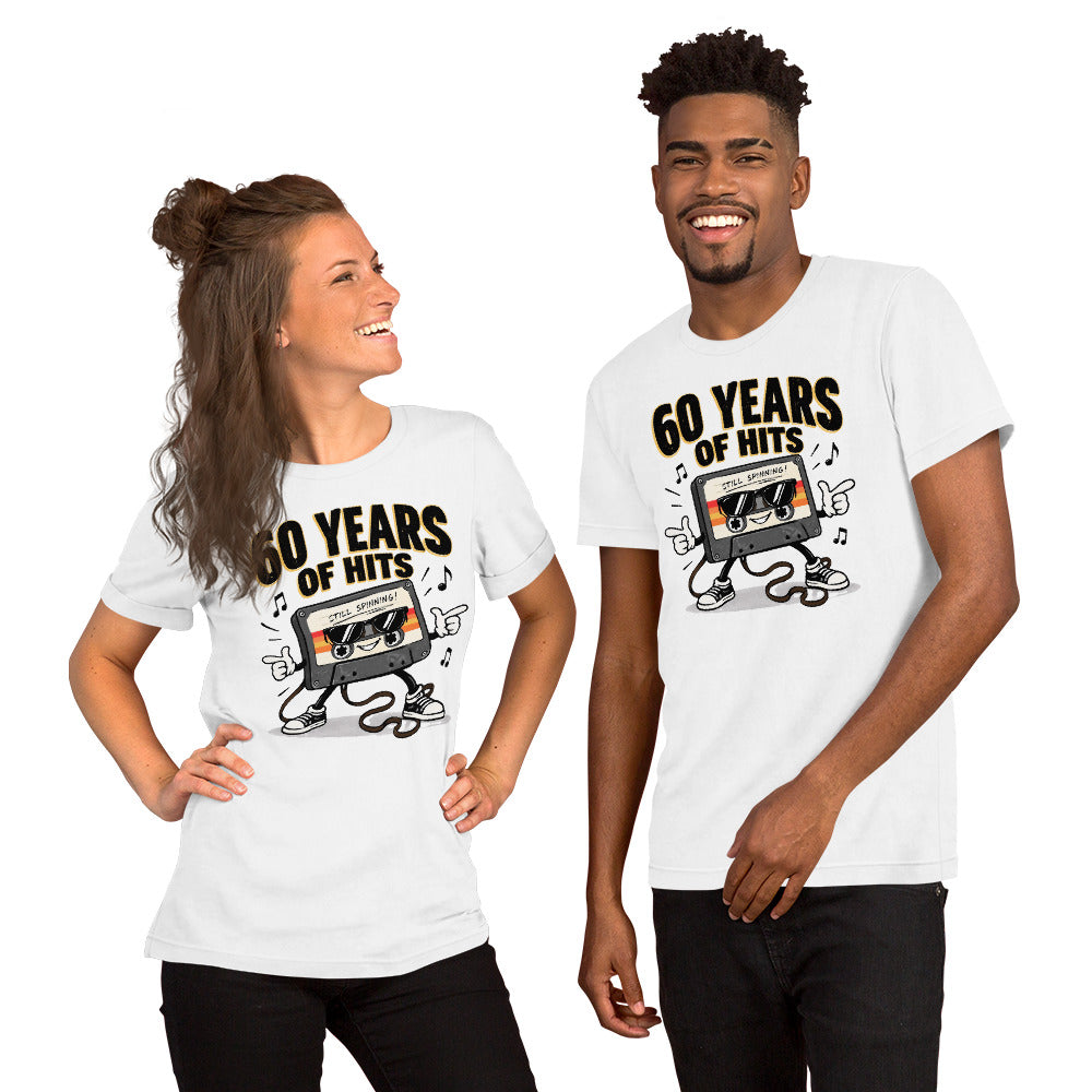 60 Years Of Hits Unisex Party T-Shirt