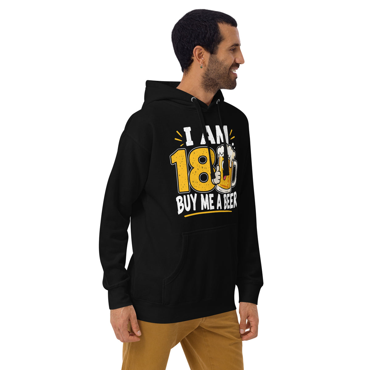 I Am 18 Buy Me A Beer Black Hoodie