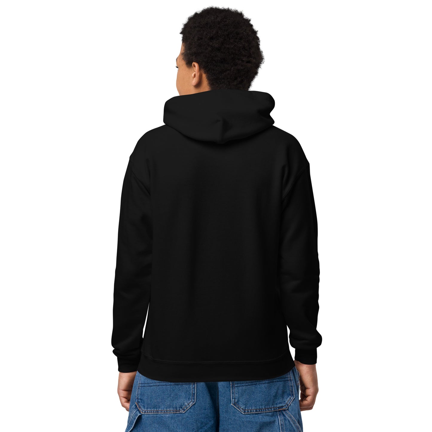 Back Of Kids Black Ready Steady Go Hoodie