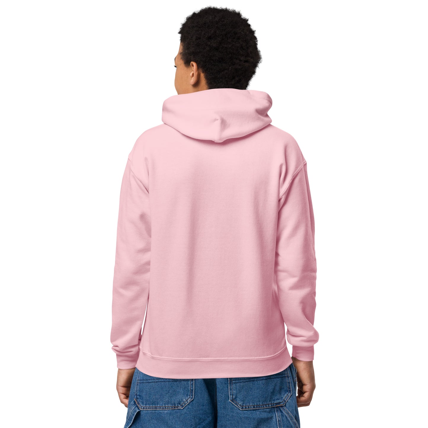 Back Of Ready Steady Go Kids Pink Hoodie