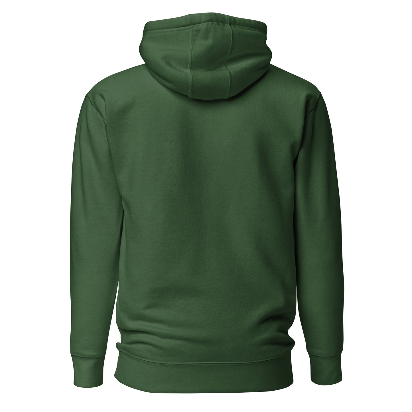 Back Of Hangry Man Green Hoodie