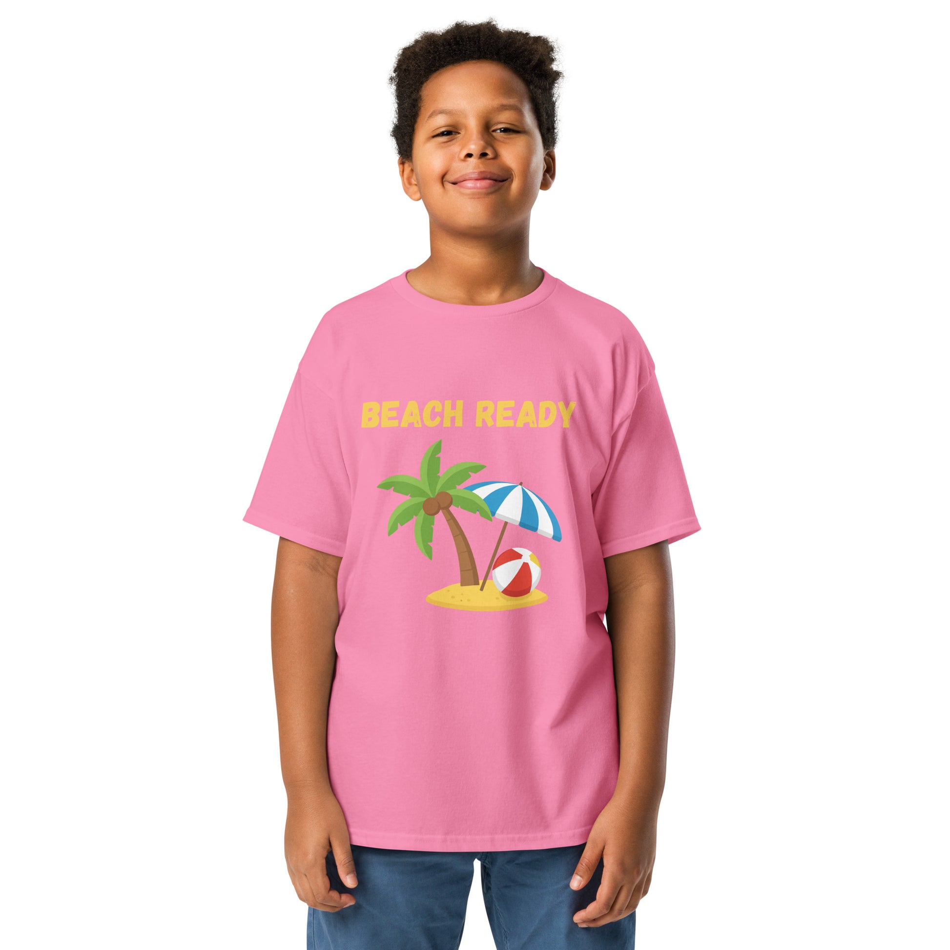 Pink Beach Ready Kids Tee