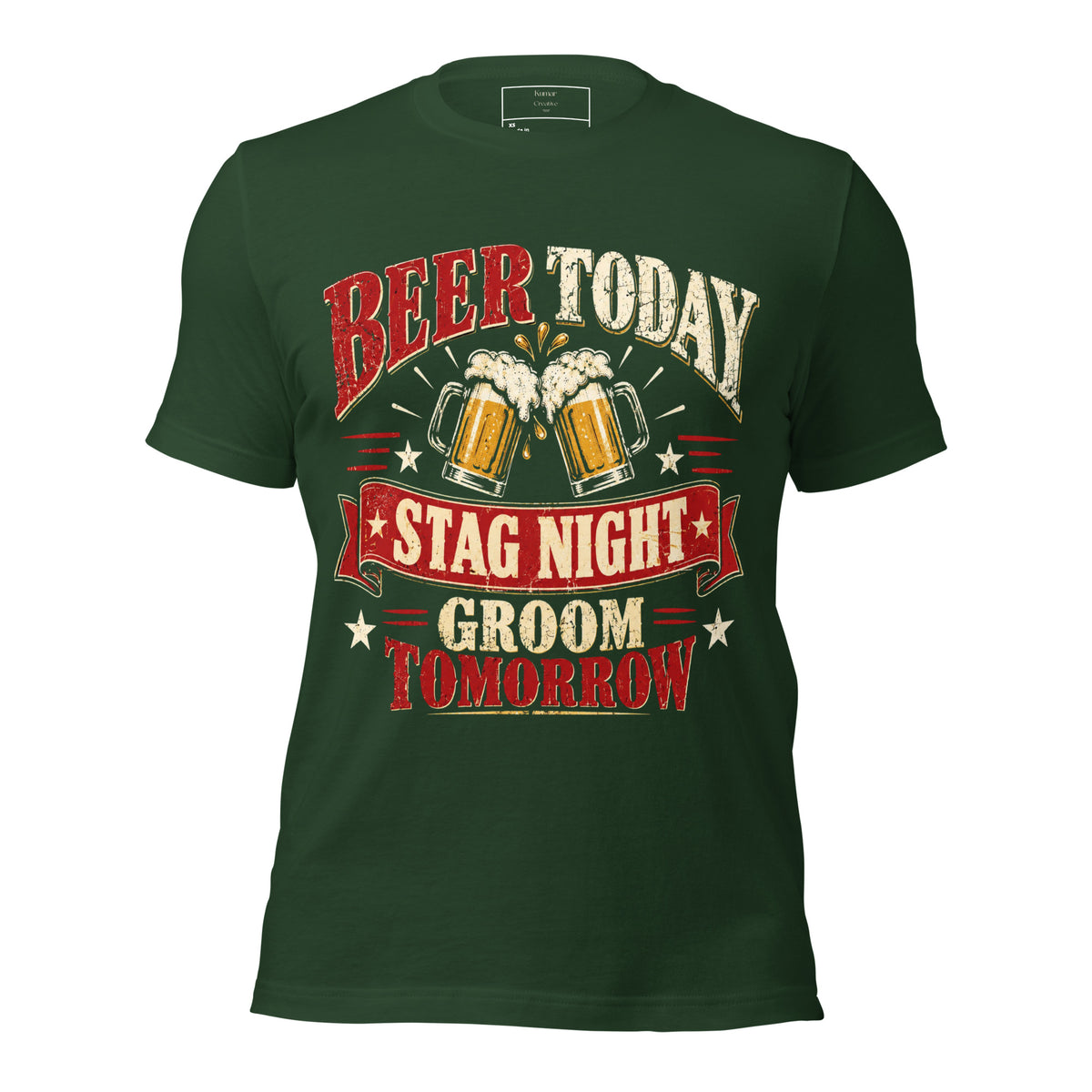 Beer Today Groom Tomorrow Green Stag Night T-Shirt