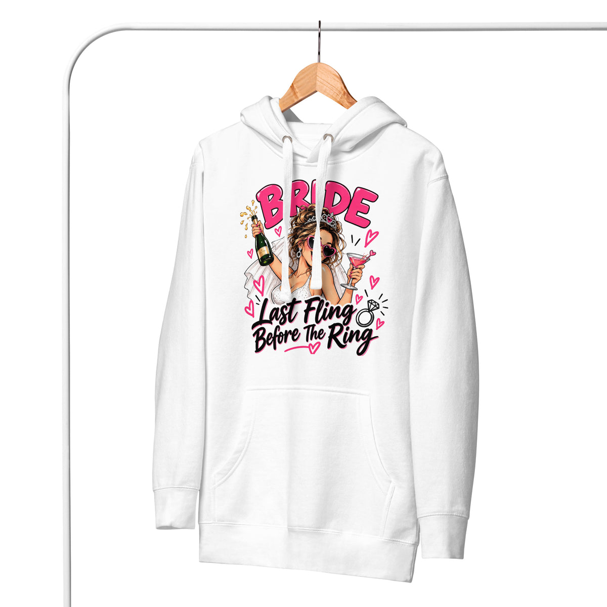 Bride's Last Fling Before The Ring Hen Do Hoodie