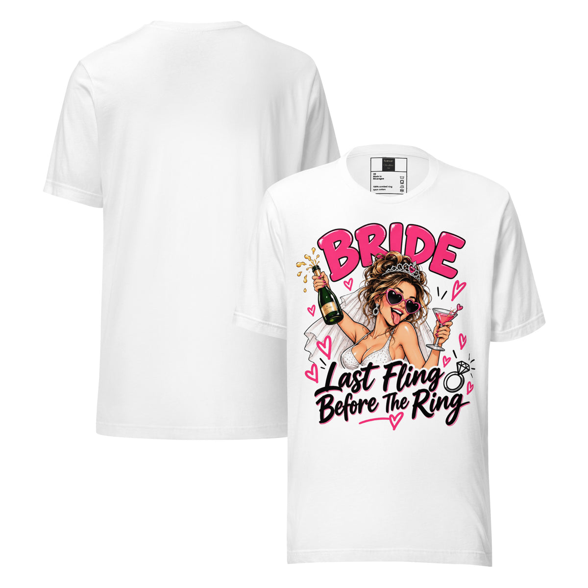 Brides Last Fling Before The Ring Hen Party Tee