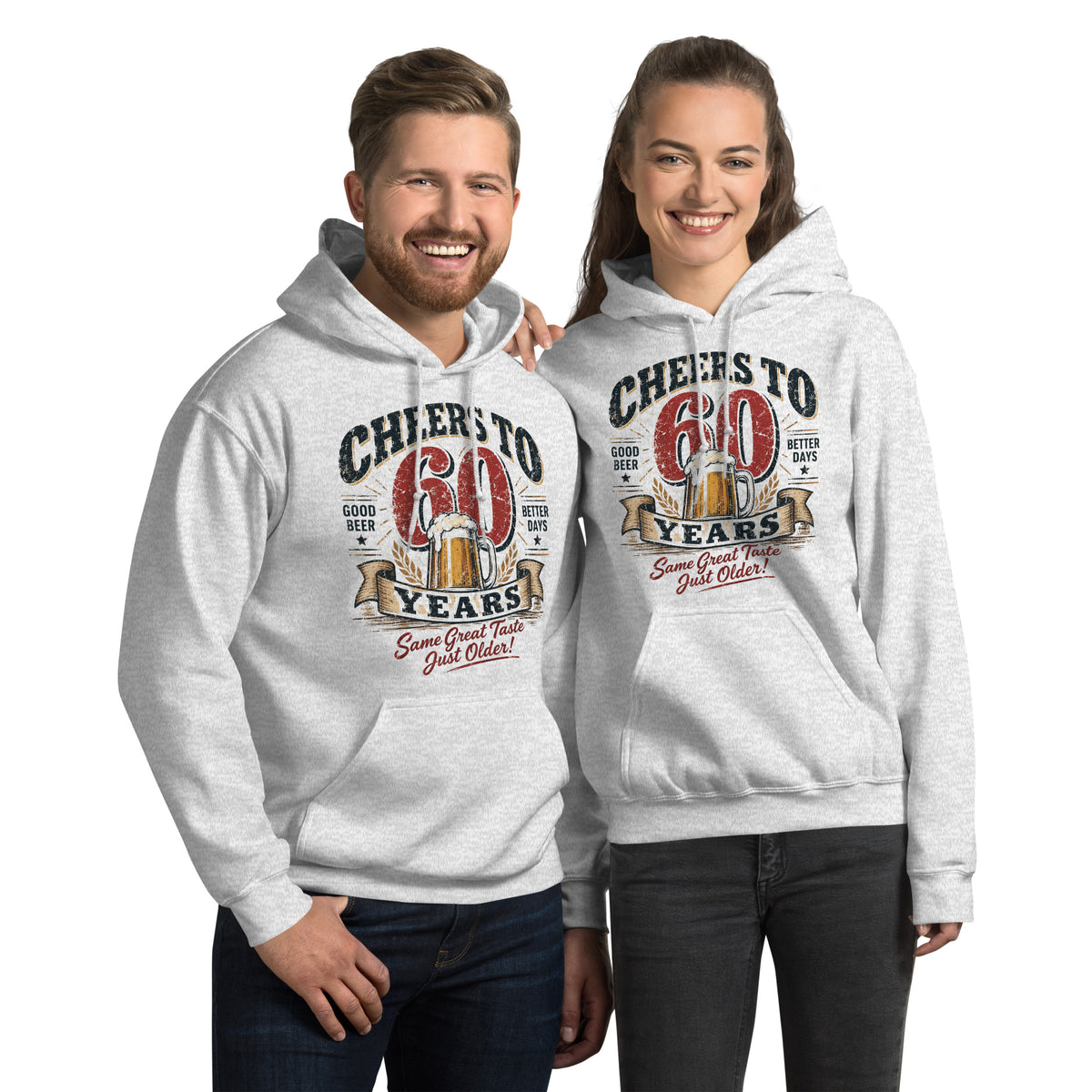 Cheers To 60 Years Unisex Grey Goodie