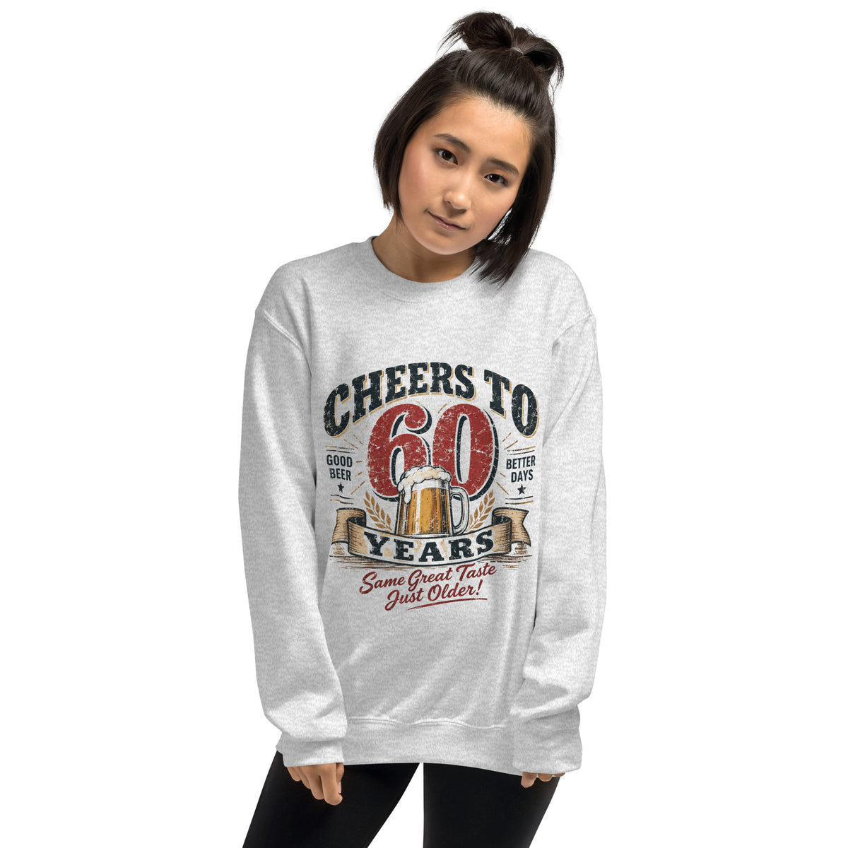 Cheers To 60 Years Grey Sweater