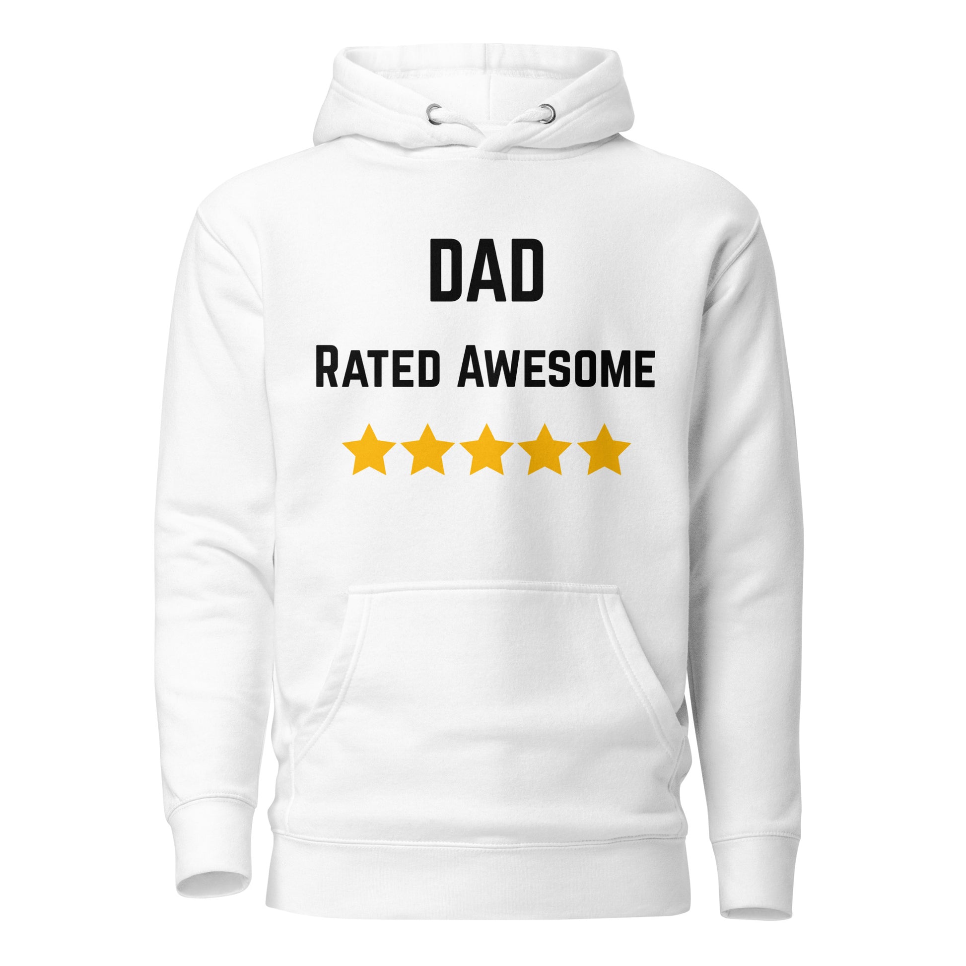 White Dad Rated Awesome Hoodie